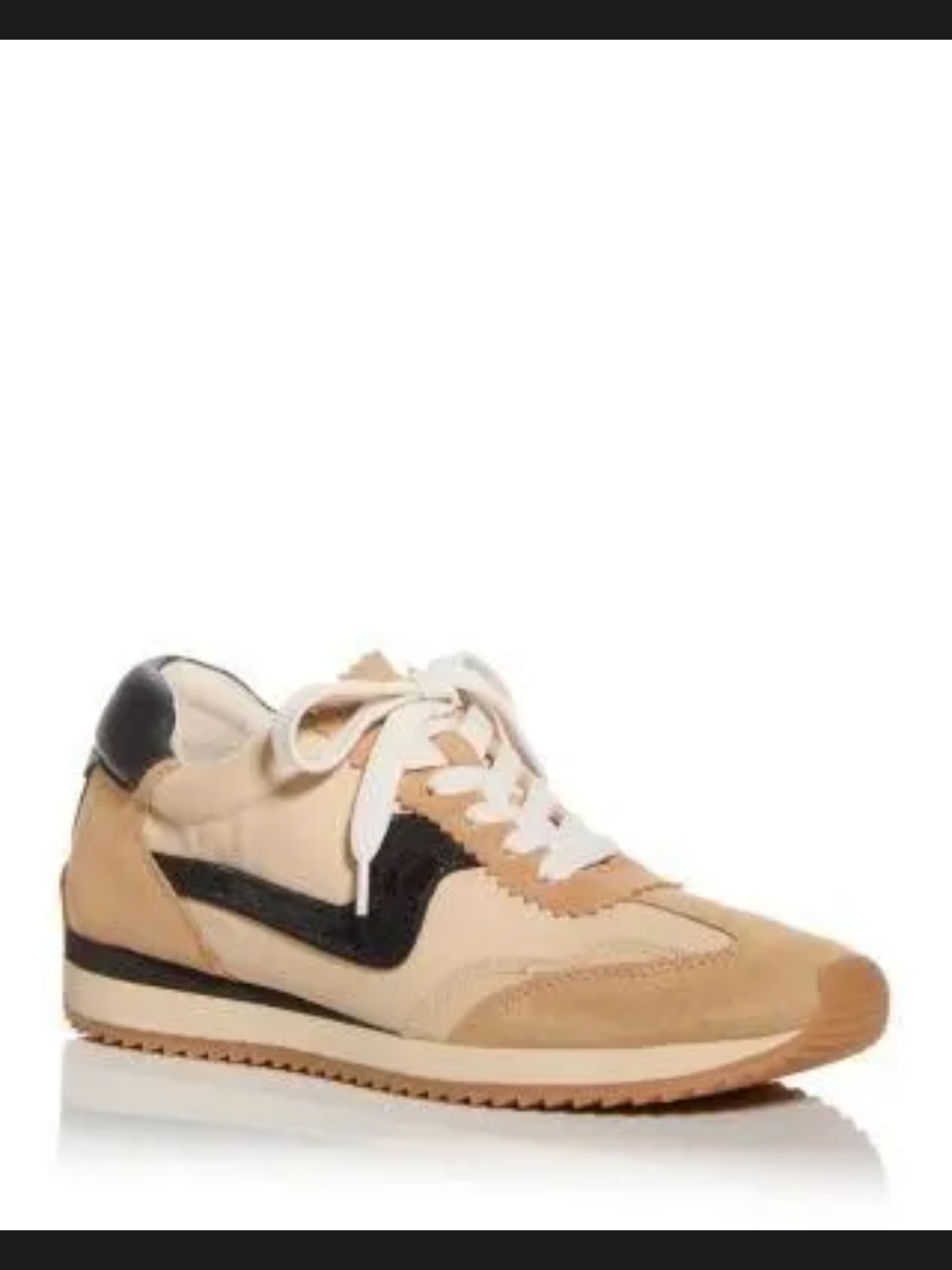 Dolce Vita Tan, Black & White Lace-Up Women's Sneaker B.Ntcd Size 6